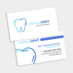 Modernistyczna wizytówka dla stomatologa