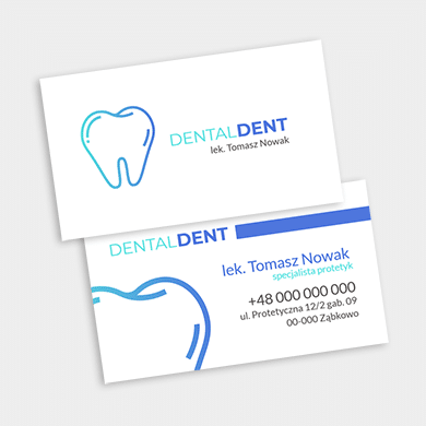 Modernistyczna wizytówka dla stomatologa