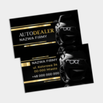 Wizytówka ekskluzywna czarno złota auto dealer