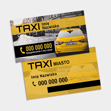 Wizytówki dla taksówkarza