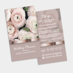 wizytówka jasna z kwiatami wedding planner