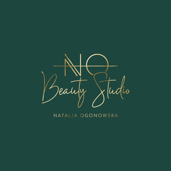 Nowoczesne logo dla salonu kosmetycznego złote
