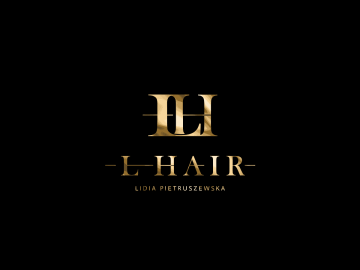 Logo firmowe złote eleganckie dla fryzjera